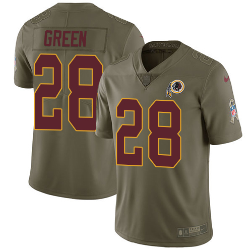 Nike Redskins #28 Darrell Green Olive Men's Stitched NFL Limited Salute to Service Jersey - Click Image to Close